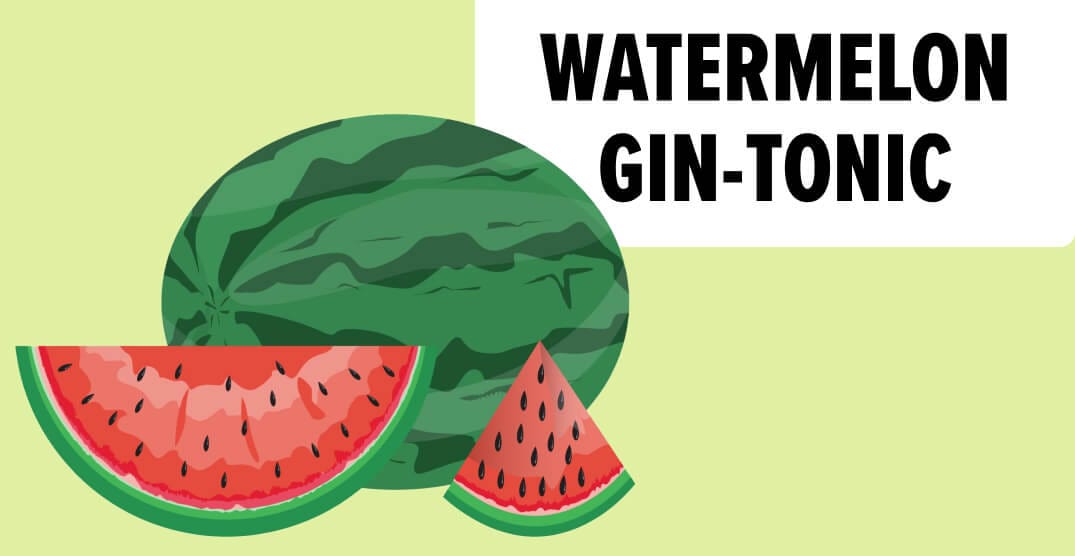 Watermelon gin-tonic